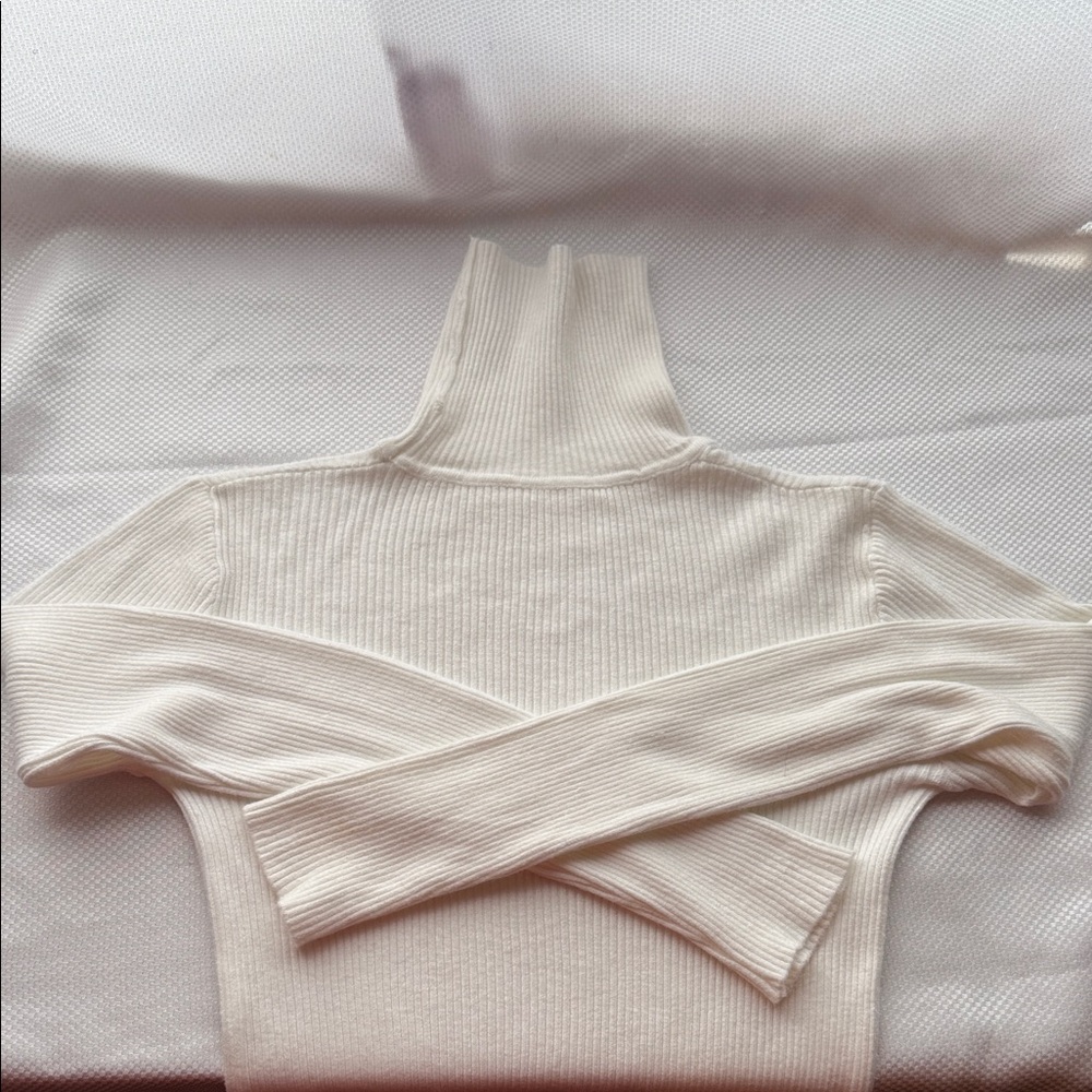 SHEIN Cream Turtleneck Sweater